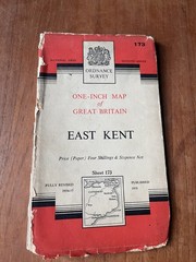 EAST KENT No 173 1959 Seventh Series Ordnance Survey One Inch Map Paper l