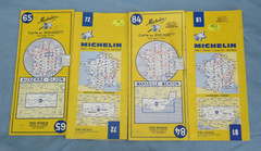20 x Yellow Michelin Maps of France & Two Green Guides Brittany/Dordogne