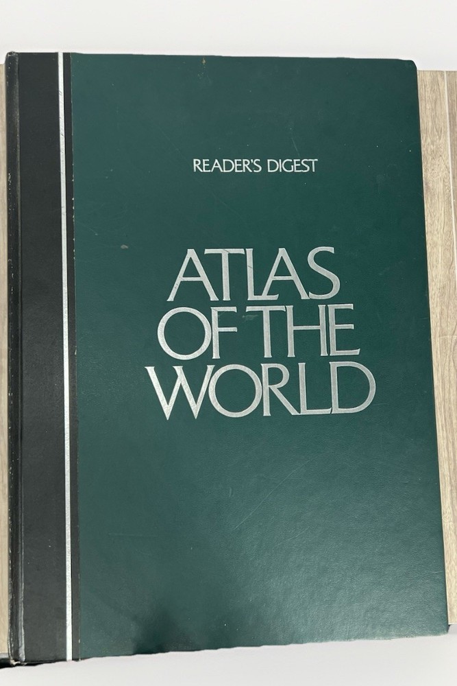 1987 Reader’s Digest Atlas of the World Hardcover Illustrated Maps Rand McNally