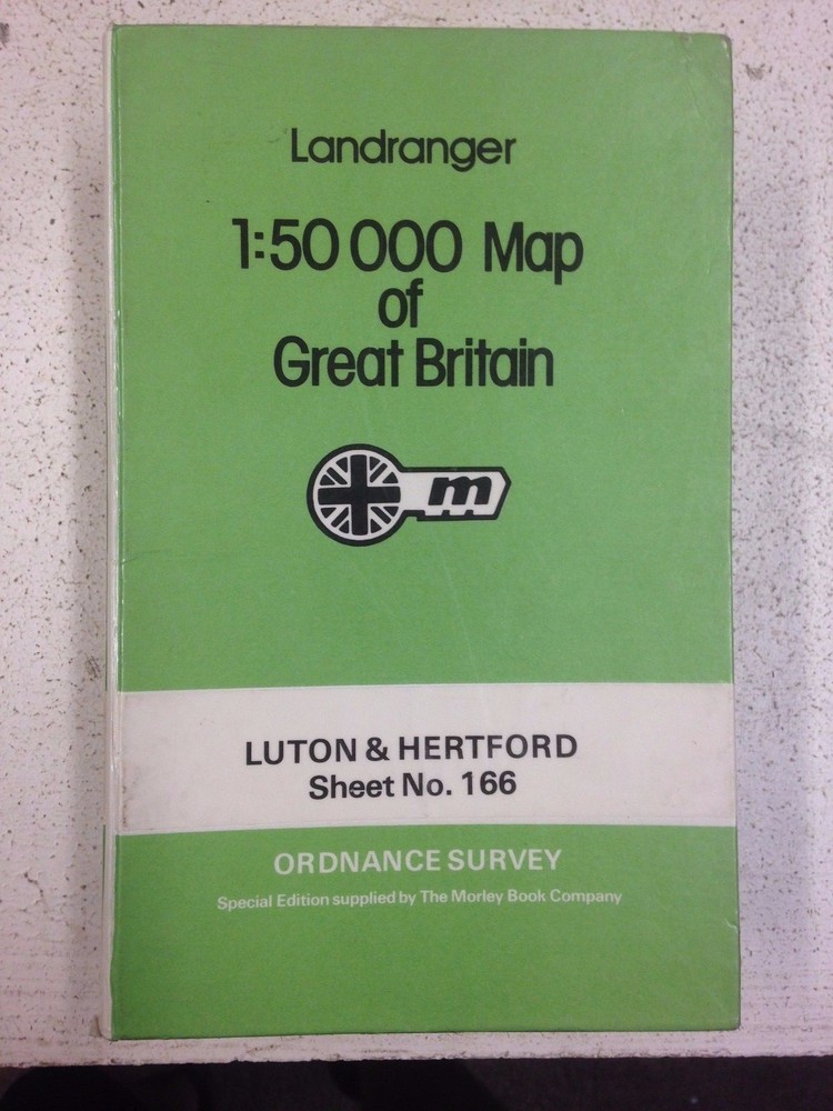 Luton & Hertford: Ordinance Survey Landranger Map 1:50000 #166 (M1)