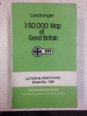 Luton & Hertford: Ordinance Survey Landranger Map 1:50000 #166 (M1)