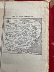 Scarce Early Vintage Map,tourist Cycling , Cambridge