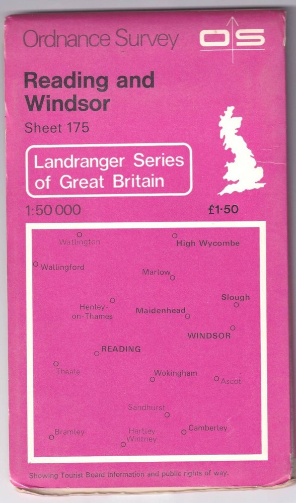ORDNANCE SURVEY LANDRANGER MAP: READING AND WINDSOR