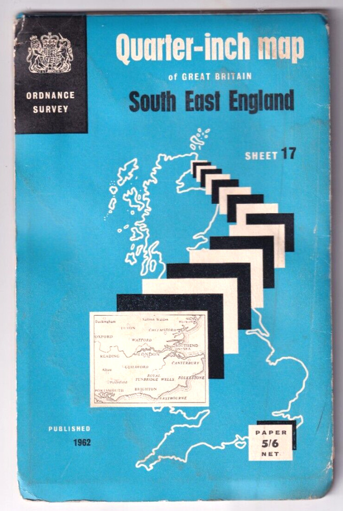 SOUTH EAST ENGLAND – Ordnance Survey Quarter Inch Map