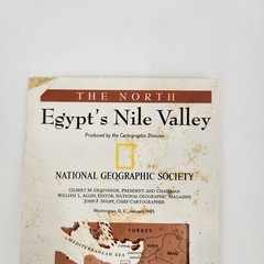 Vintage NAT GEO Egypt’s Nile Valley Map 1995