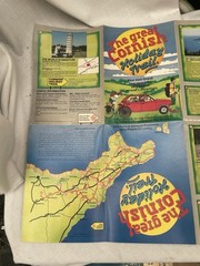 Vintage The Great Cornish Holiday Trail Map