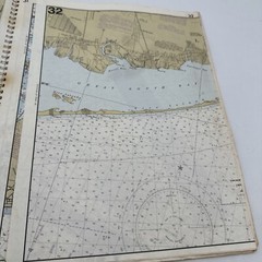 Waterway Guide Chart book New York Waters 1987 Spiral Bound Fold Out Maps Vntg