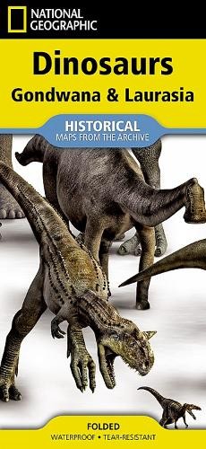 National Geographic Dinosaurs of Gondwana & Laurasia Map by … – 9781566958127
