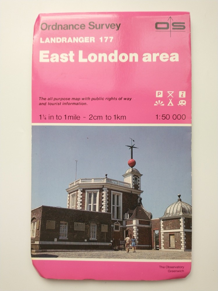 OS 1:50,000 Landranger Sheet 177 East London area, 1988