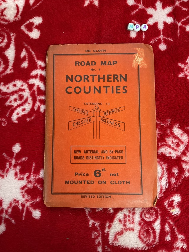 Large , Geographia Vintage Map Northern Counties Uk RARE