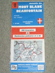 France; IGN walking map of Alps: Mont Blanc & Beaufortain – 1:50,000 – 1987