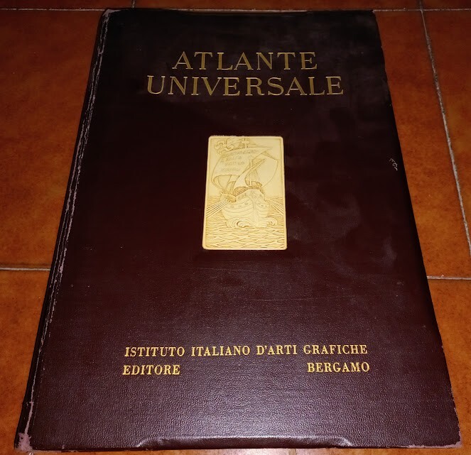 ATLANTE UNIVERSALE ISTITUTO ITALIANO D’ARTI GRAFICHE 1927 72 TAVOLE A COLORI