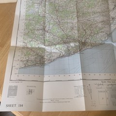 Ordnance Survey Hastings Sheet 184 One Inch Map 1959 Seventh Series