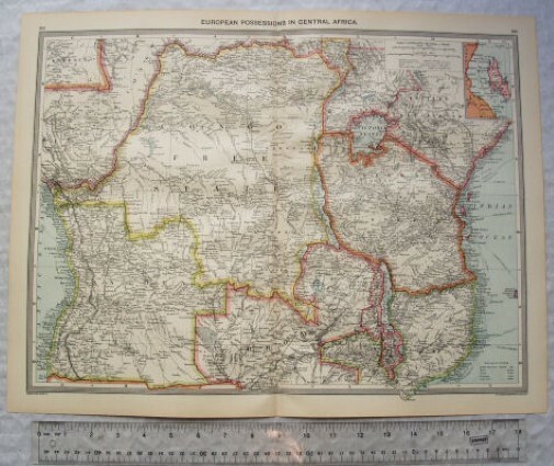c1907 Harmsworth Plate No. 143-155 European Possessions in Central Africa