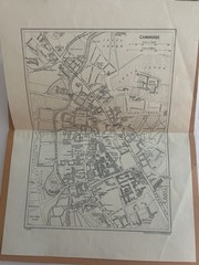 Plan Of Cambridge Uk Early 1950s. Some Creases. Light Pencil On Back See Photos