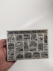 Oxford Mini Map, Geographers A-Z Map Company Plus Postcards Pub Crawl