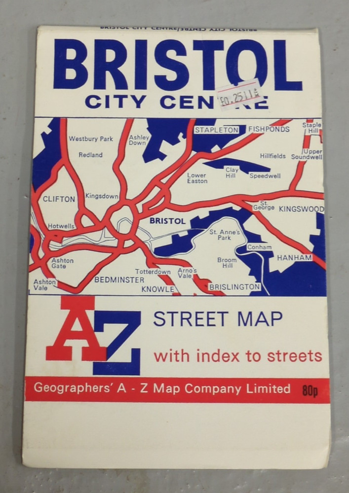 A-Z Street Map of Great Britain: Bristol City Centre 1996