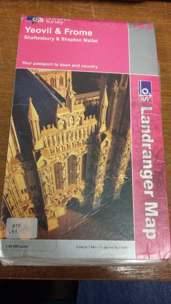 Yeovil, Frome, Shaftesbury, Shepton Mallet: Landranger: Ordnance Survey Map