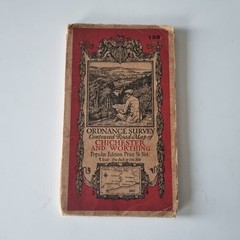 Ordinance Survey Map Chichester And Worthing Contoured Road Map 1933 133