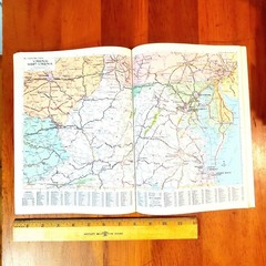 Vtg 1983 Rand McNally US Atlas Color Highway Road Map Book Canada Mexico 96pgs