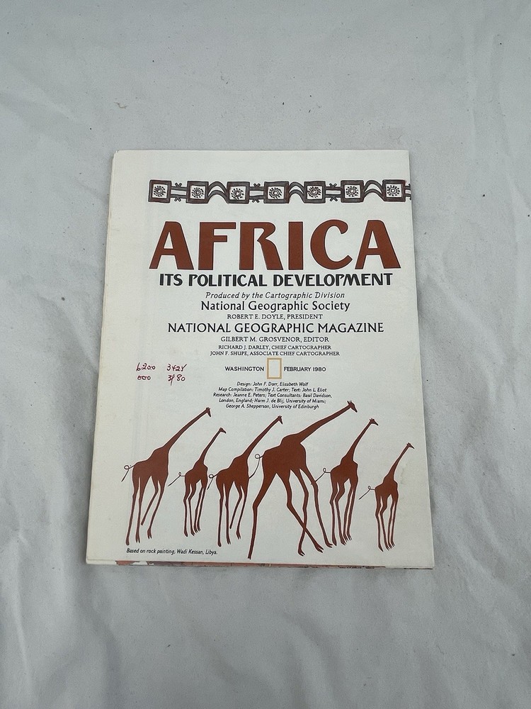 Vintage National Geographic Map Africa It’s Political Development February 1980