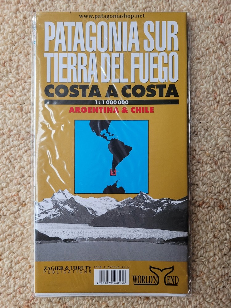 Patagonia Sur Tierra Del Fuego, Costa a Costa, Map, Zaiger & Urruty, Chile