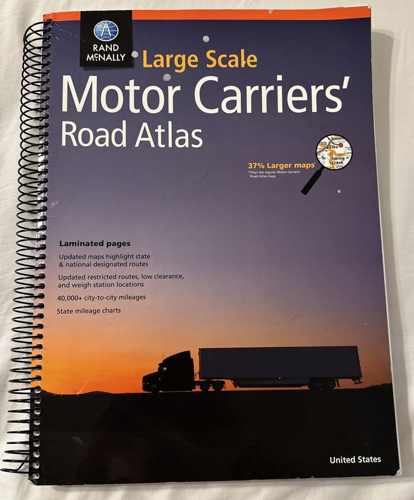 Rand Mcnally Large Scale Motor Carriers’ Road Atlas by Rand McNally (2018,…