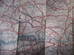 Bacon’s Motor Road Map England & Wales South Sheet & Arterial Roads & By-Passes