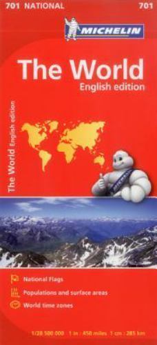 Michelin World Map 701 (Maps/Country (Michelin)), USED-Very Good, Michelin Trave