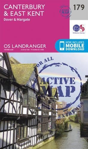 Canterbury & East Kent, Dover & Margate (Map) OS Landranger Active Map