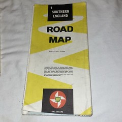 Vtg. 1960’s BP Road Map Of Southern England