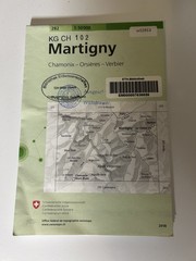 National Map Switzerland 282: Martigny Chamonix