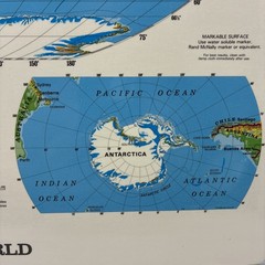 17″ x 22″ Rand McNally Markable Map of The United States / World Two-Sided