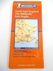 Michelin 504 Regional Great Britain South East England Midlands East Anglia Map
