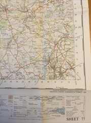 1956 Ordnance Survey One Inch Seventh Series Map 77 Hexham (incl Haydon Bridge )
