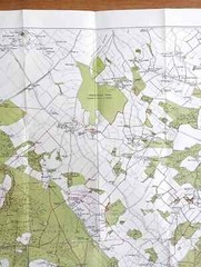 1938 Fieldpath Map of Berkhamsted, Ashridge and District Cloth Backed
