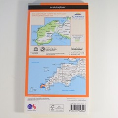 Land’s End Penzance & St Ives – OS Explorer Map 102 – Ordnance Survey – Cornwall