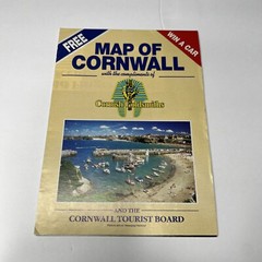 Vintage Cornwall Tourist Board Street Plans Road Map 1990’sTourist/Visitor Promo