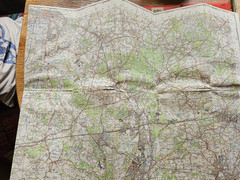 Job Lot – Ordnance Survey One Inch Maps (seventh series) x 9 [cloth mounted]