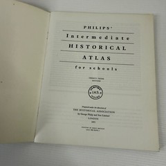 Phillips Intermediate Historical Atlas for Schools 1973 Vintage Softcover Book