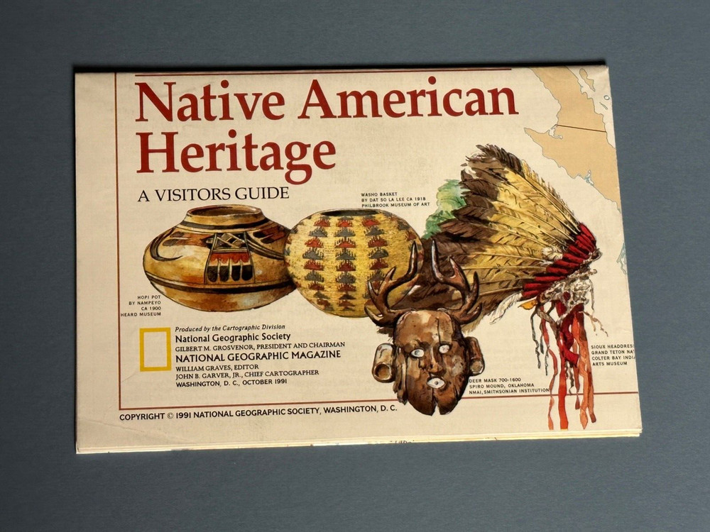 Native American Heritage, National Geographic, Chart & Poster, 1991