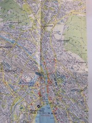 Vintage Sheet Map – Zurich 1974 – List of Hotels and Boarding-Houses