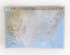 Giant USA Map Laminated MICHELIN 761 United States America Wall Decor 2007