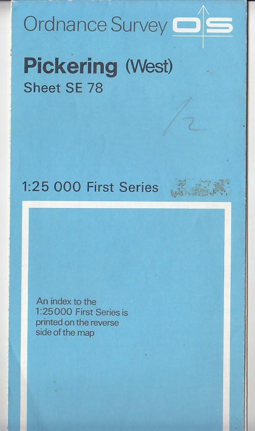 Ordnance Survey 1:25,000 First Series Map Sheet SE 78 Pickering (West)