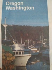 Oregon Washington State Foldout MAP AAA 1993 Navigation Trip Planning Automobile