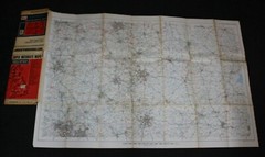 Geographia 3 Miles to 1 inch Super Motoring Map – Nottingham & Derby – c1965
