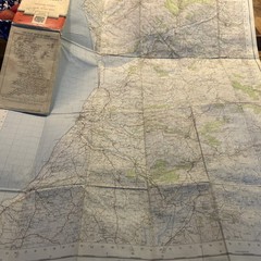 ABERYSTWYTH Ordnance Survey CLOTH Map 1952 Sheet 127 Seventh Series Machynlleth