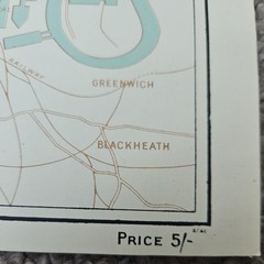 1941 GRAND UNION CANAL Foldout Linen Map Cook Hammond Kell Ltd 76cm x 98cm