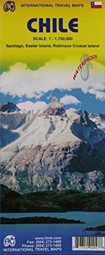CHILE TRAVEL REFERENCE MAP 1:1,750,000 By Itmb Publishing **BRAND NEW**