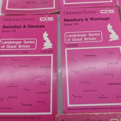 15 Vintage ORDNANCE SURVEY 1:50,000 Maps from 1970’s & 80’s Including 1st Series